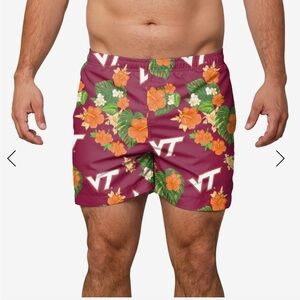NWT FOCO Virginia Tech Floral Swim Trunks